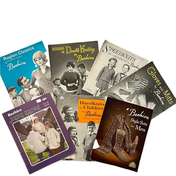 (12) Vintage Beehive knitting book LOT 7 pcs - Picture 2 of 9